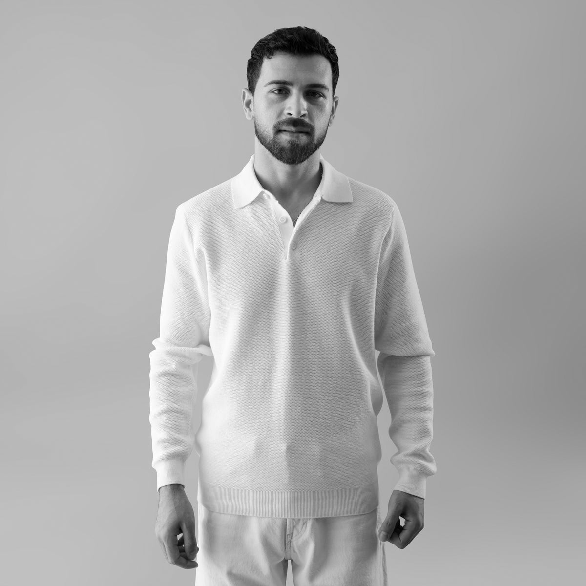 SEREIN LONG-SLEEVE POLO