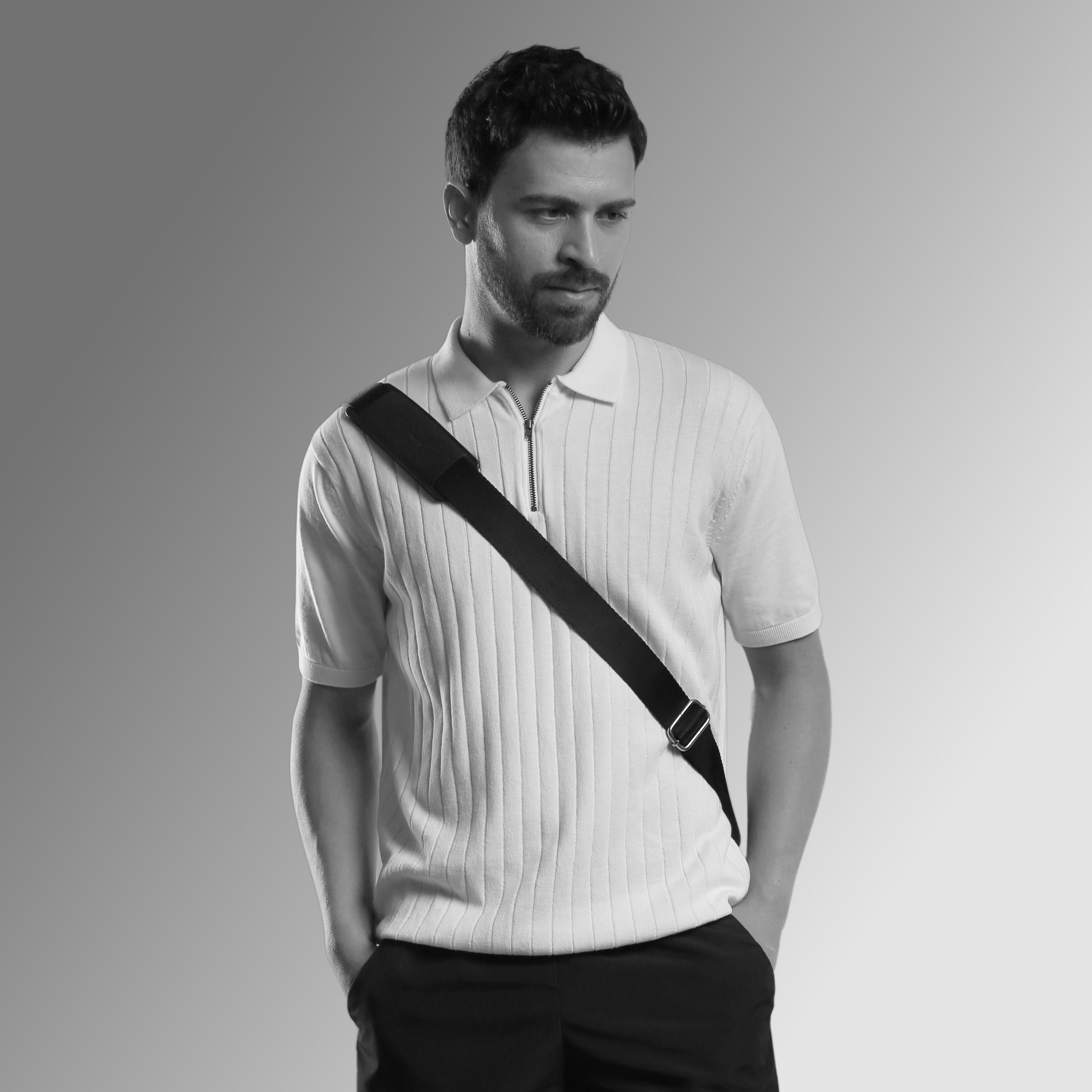 TEXTURED, RIBBED PINNACLE POLO