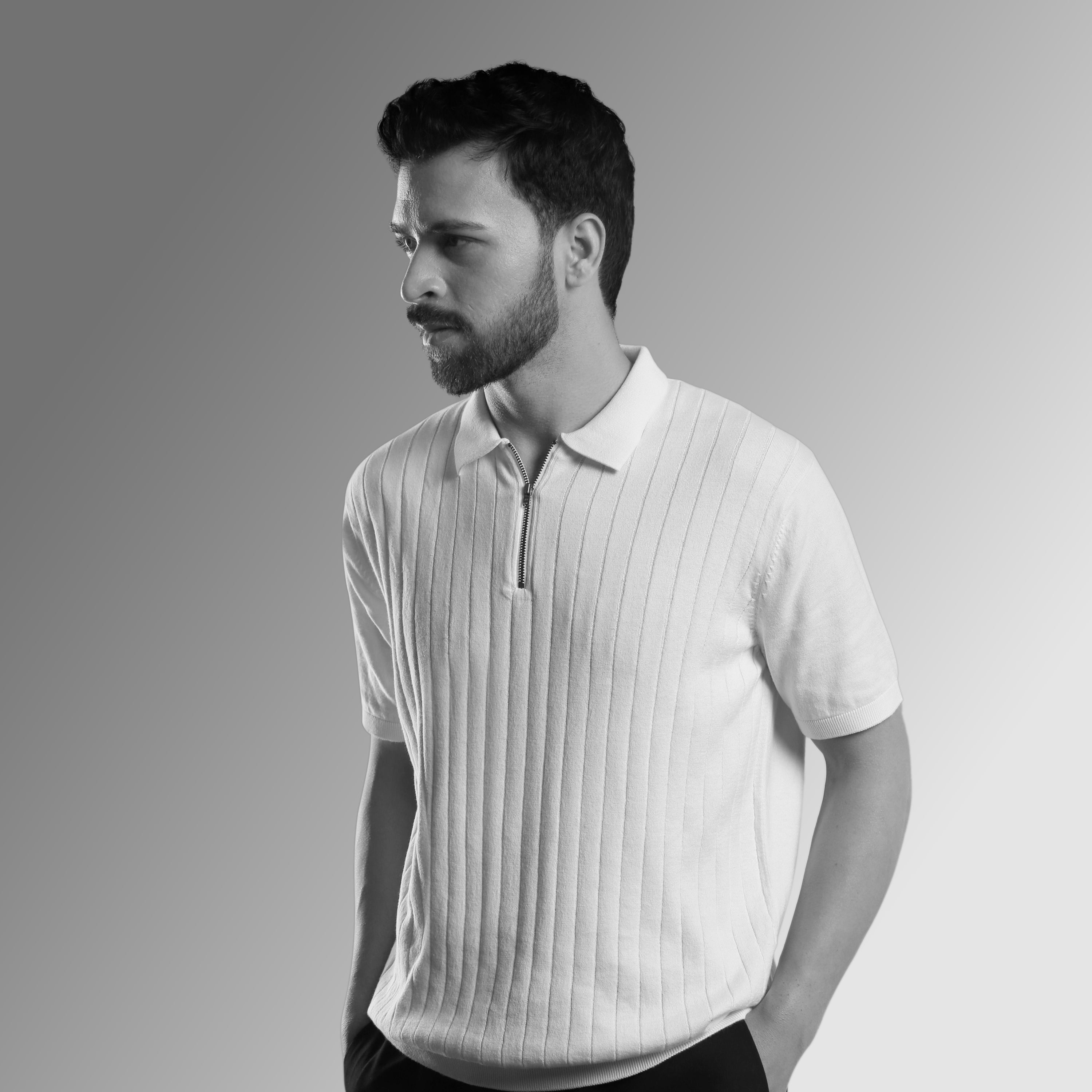TEXTURED, RIBBED PINNACLE POLO
