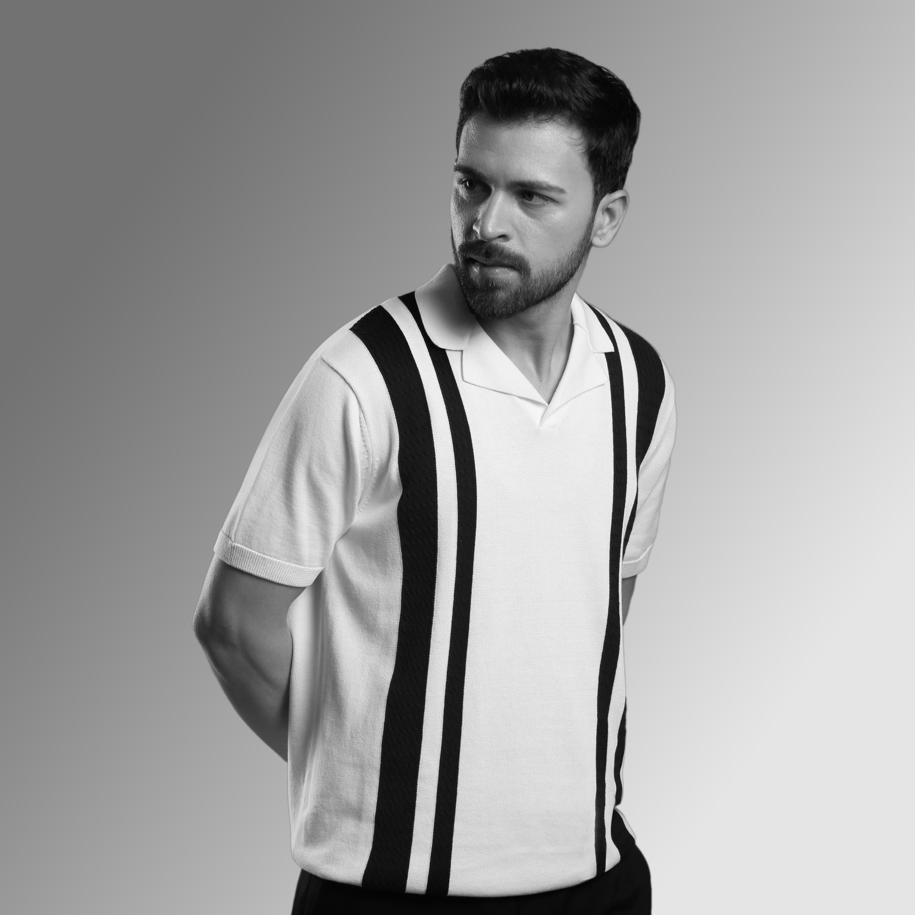 RETRO CONTRAST STRIPE PINNACLE POLO