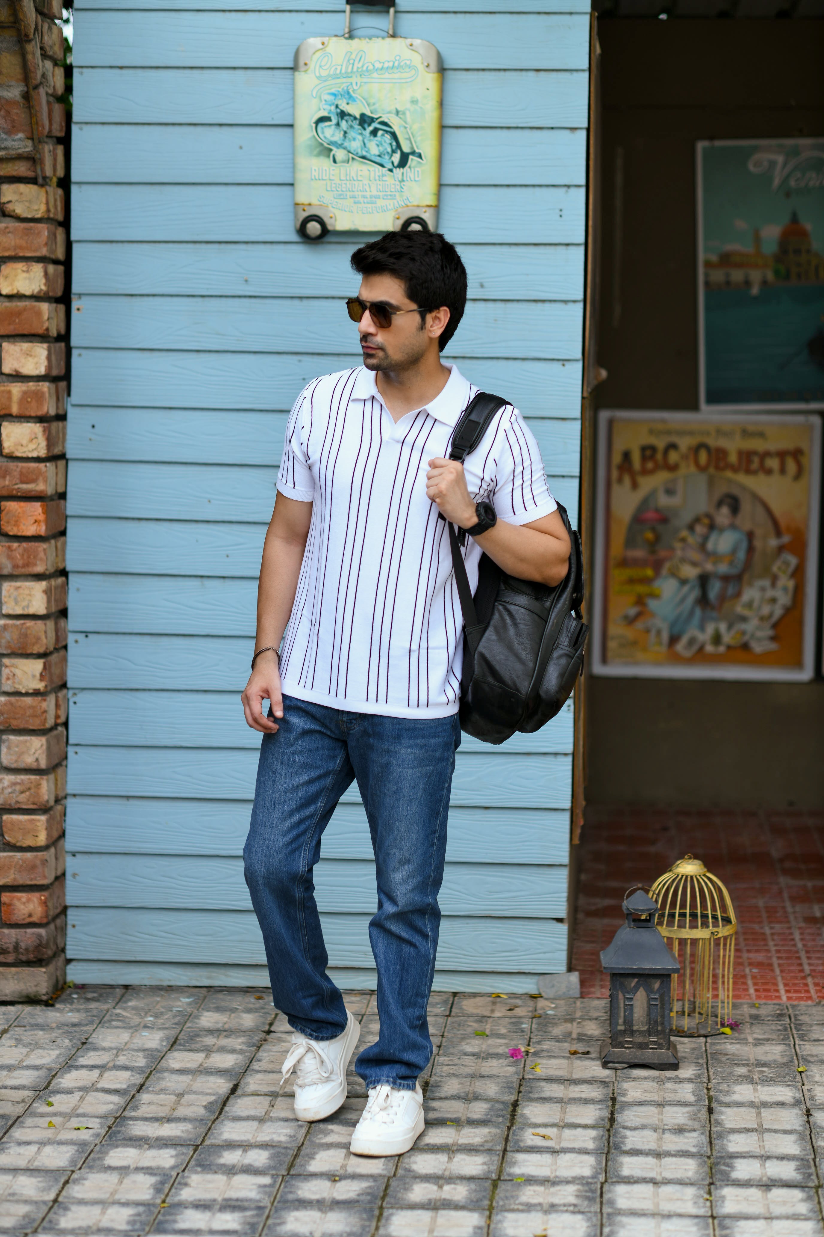 VERTICAL STRIPED PINNACLE POLO (Copy)