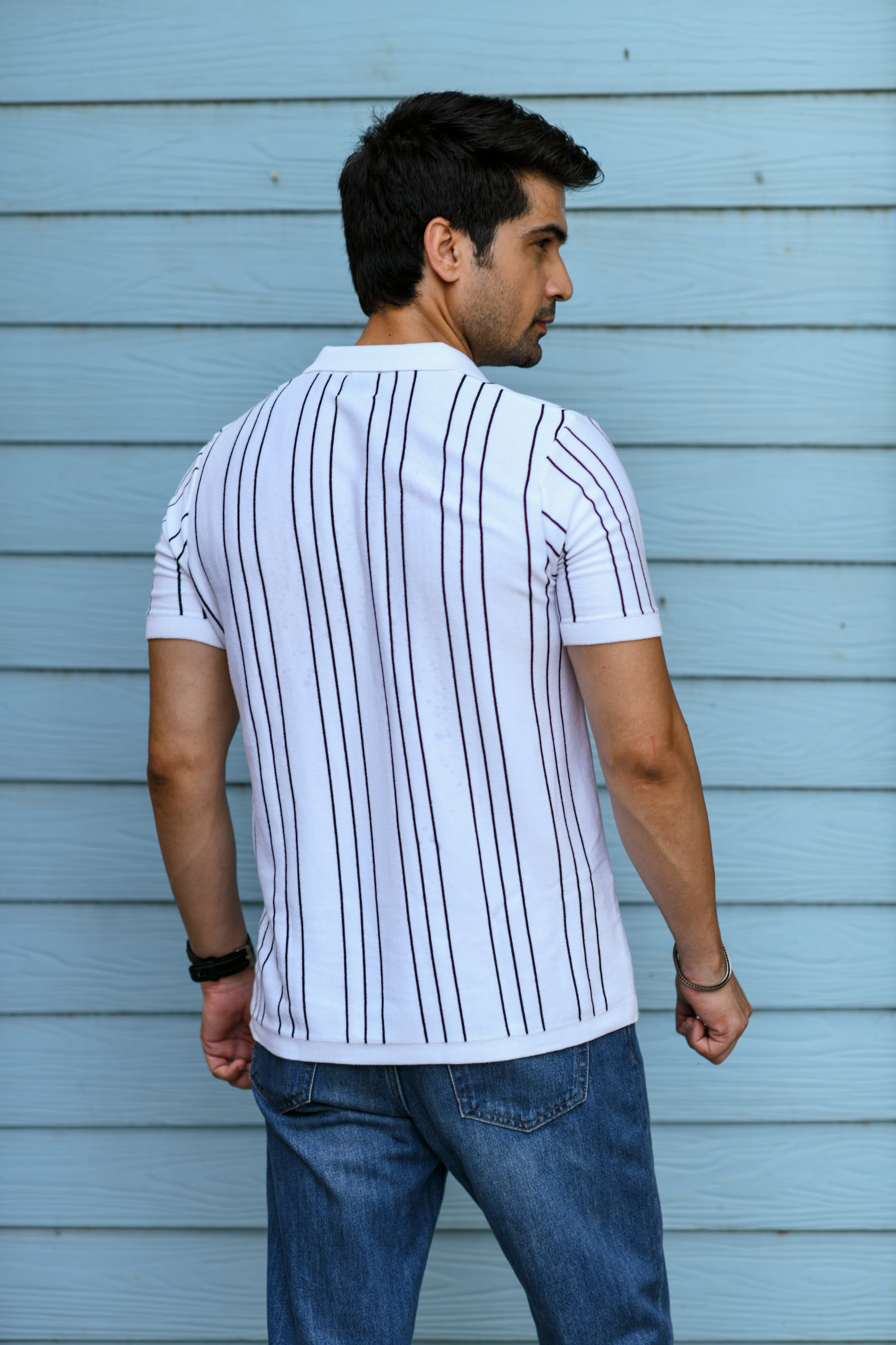 VERTICAL STRIPED PINNACLE POLO (Copy)