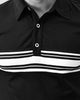 CLASSIC BLACK GOLF SHIRT WITH STRIPES