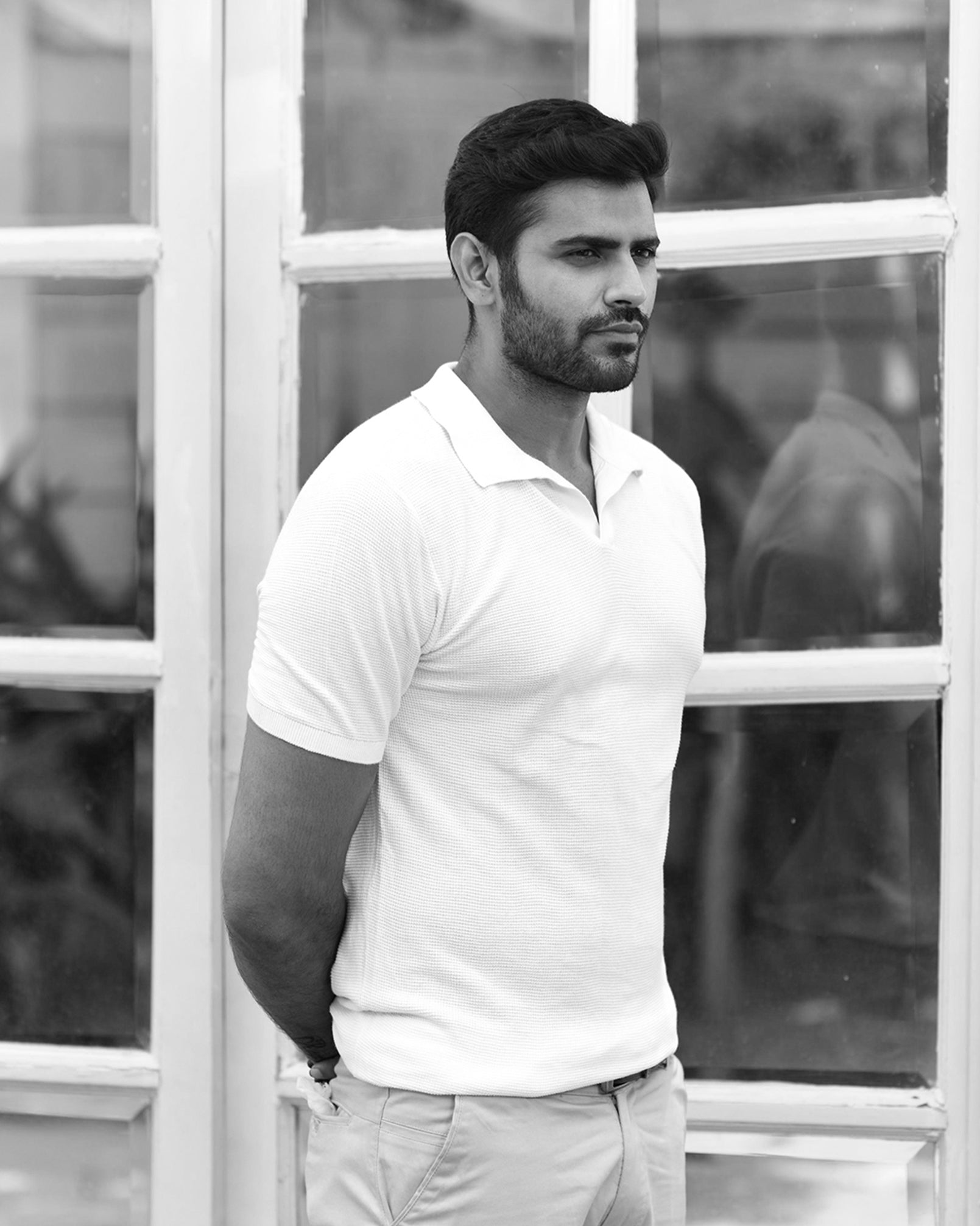 MINIMALIST, TEXTURED GOLF SHIRT