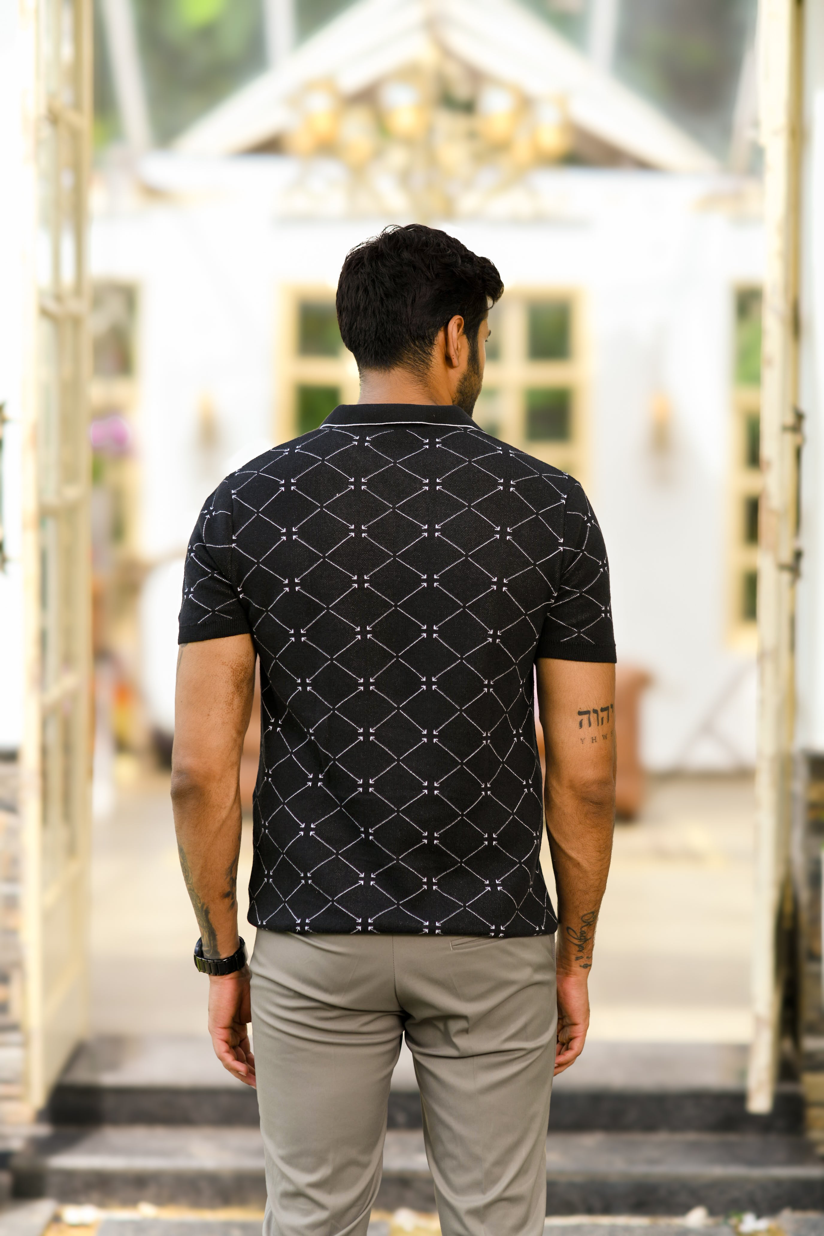GEOMETRIC PATTERNED PINNACLE POLO (Copy)