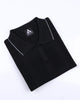 BLACK TEXTURED GOLF SHIRT