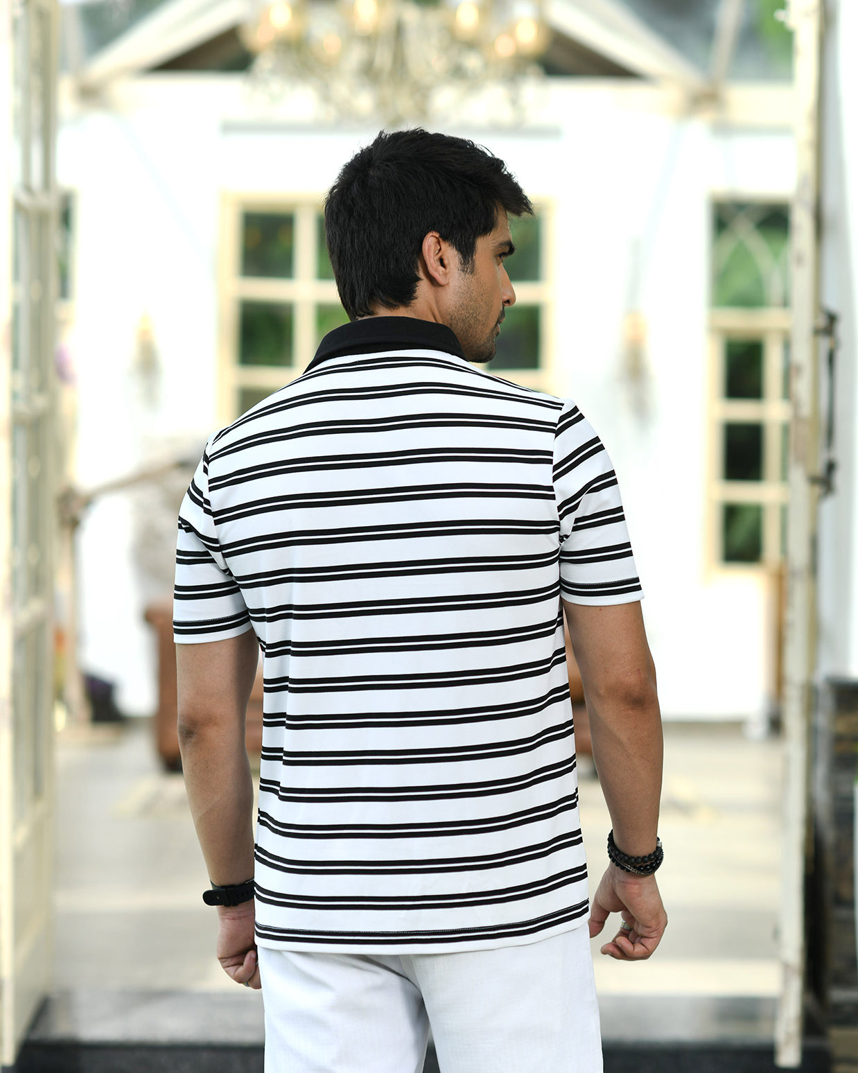 STRIPED PINNACLE POLO