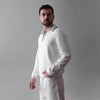 NOIR LONG-SLEEVE POLO LONG-SLEEVE FLAT-KNIT SHIRT