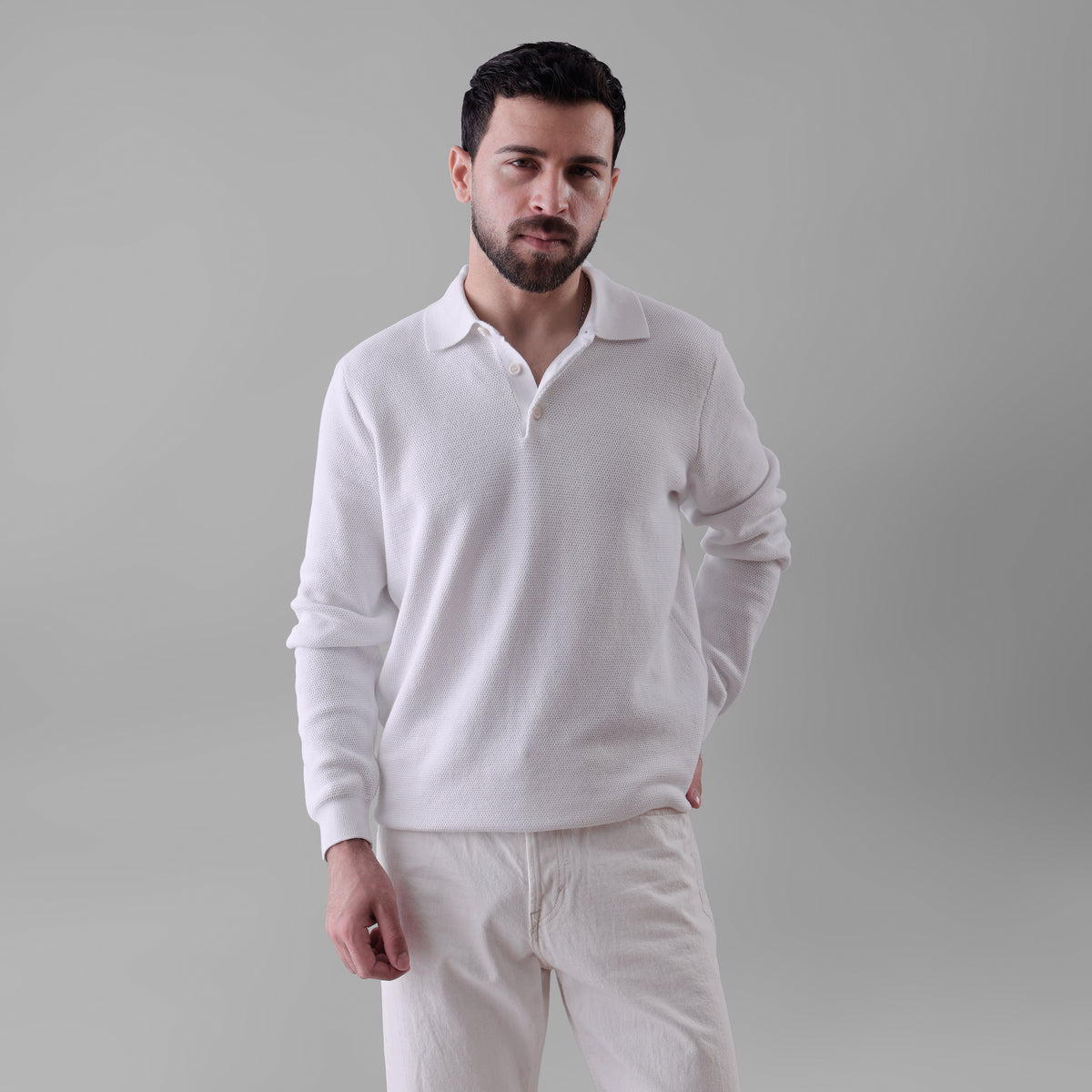 SEREIN LONG-SLEEVE POLO
