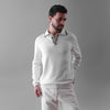 NOIR LONG-SLEEVE POLO LONG-SLEEVE FLAT-KNIT SHIRT