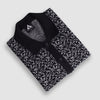 THE CHEVRON HALF-SLEEVE FLAT-KNIT BLACK SHIRT