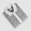 THE MOSAIC HALF-SLEEVE FLAT-KNIT WHITE SHIRT