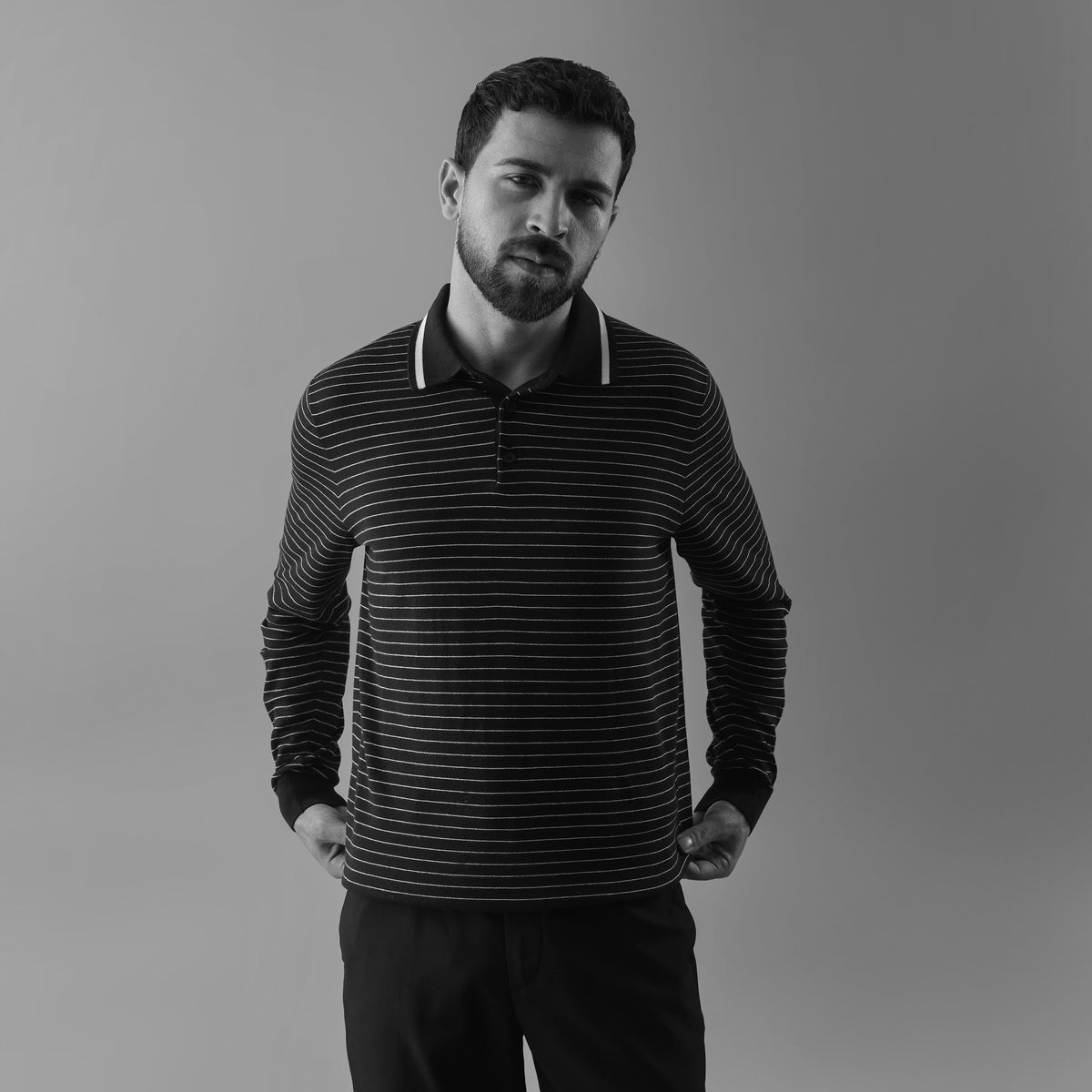 CADENCE – EFFORTLESS RHYTHM LONG-SLEEVE FLAT-KNIT SHIRT