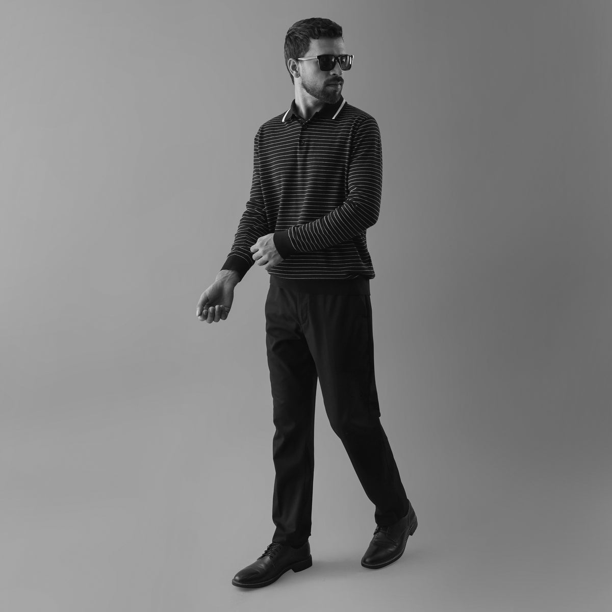 CADENCE – EFFORTLESS RHYTHM LONG-SLEEVE FLAT-KNIT SHIRT