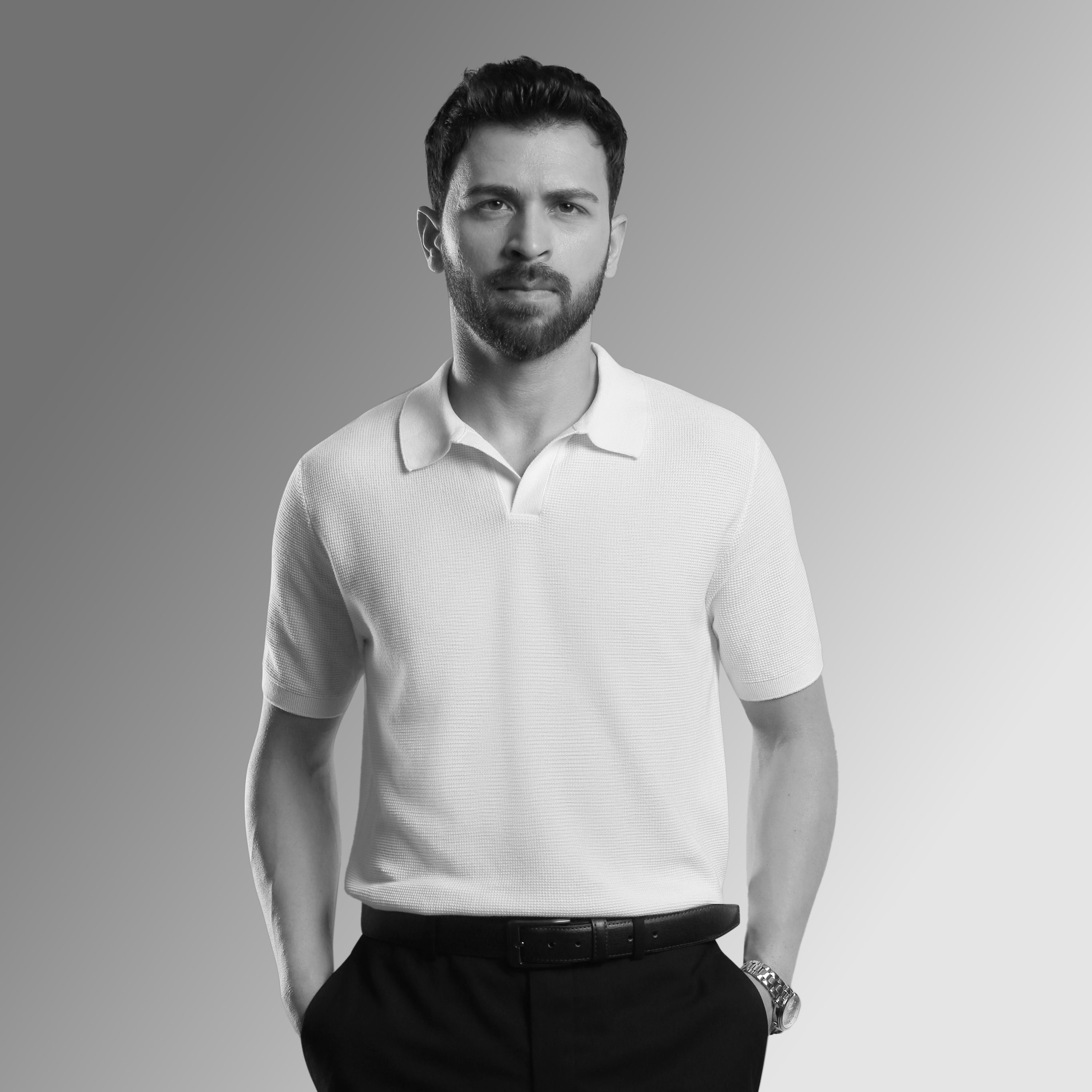 MINIMALIST, TEXTURED PINNACLE POLO