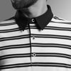 STRIPED PINNACLE POLO WITH CONTRAST COLLAR