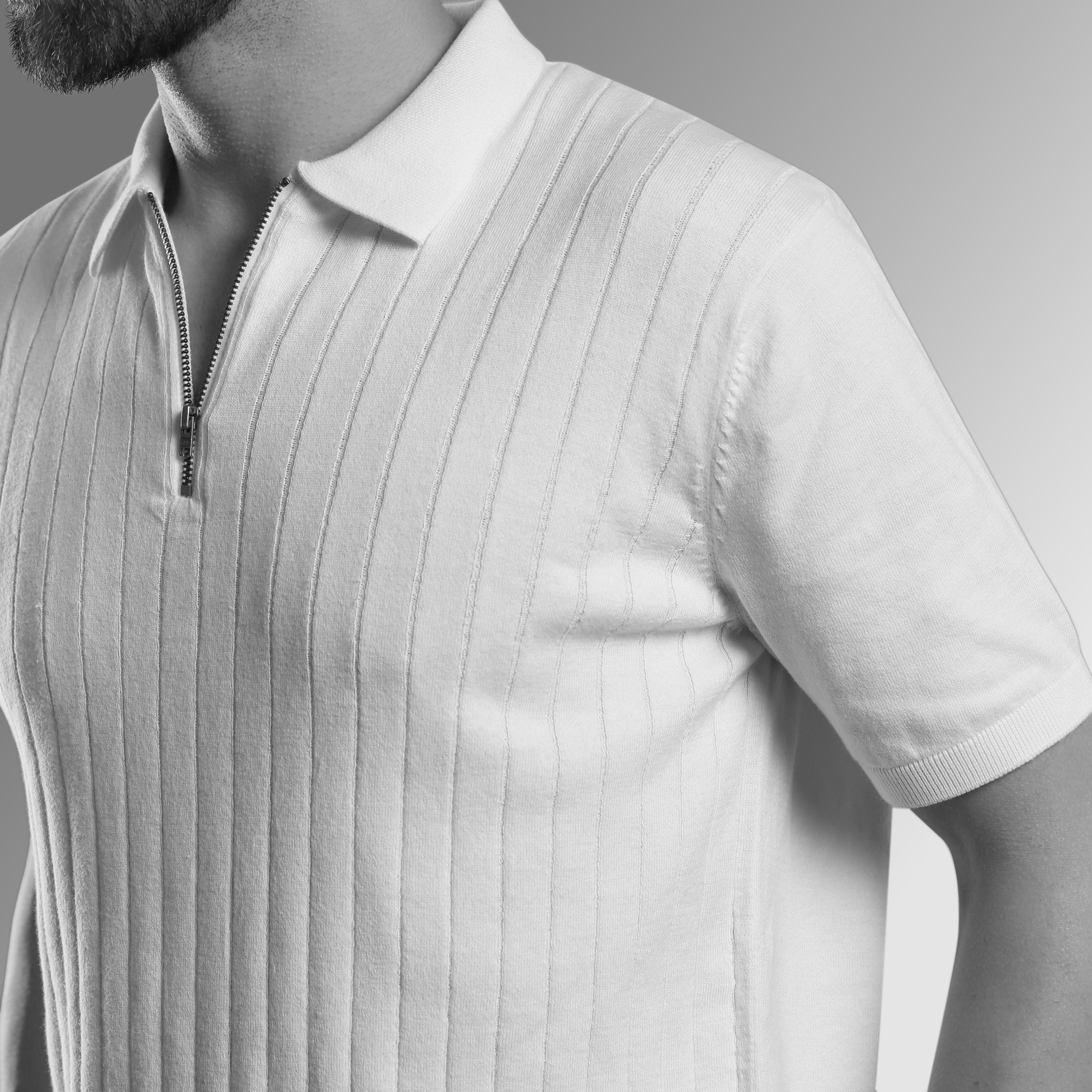 TEXTURED, RIBBED PINNACLE POLO