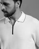 TEXTURED WHITE GOLF SHIRT