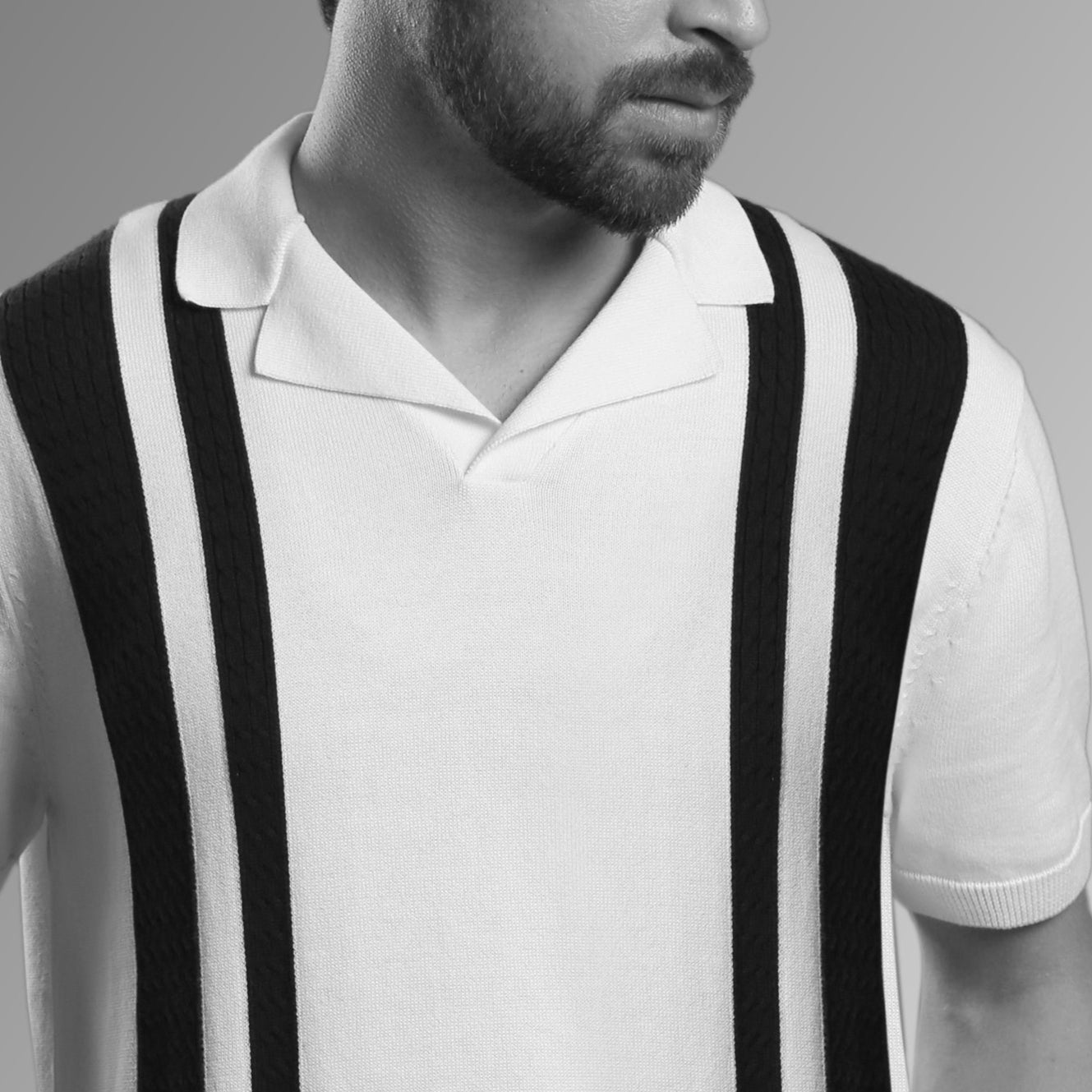 RETRO CONTRAST STRIPE PINNACLE POLO