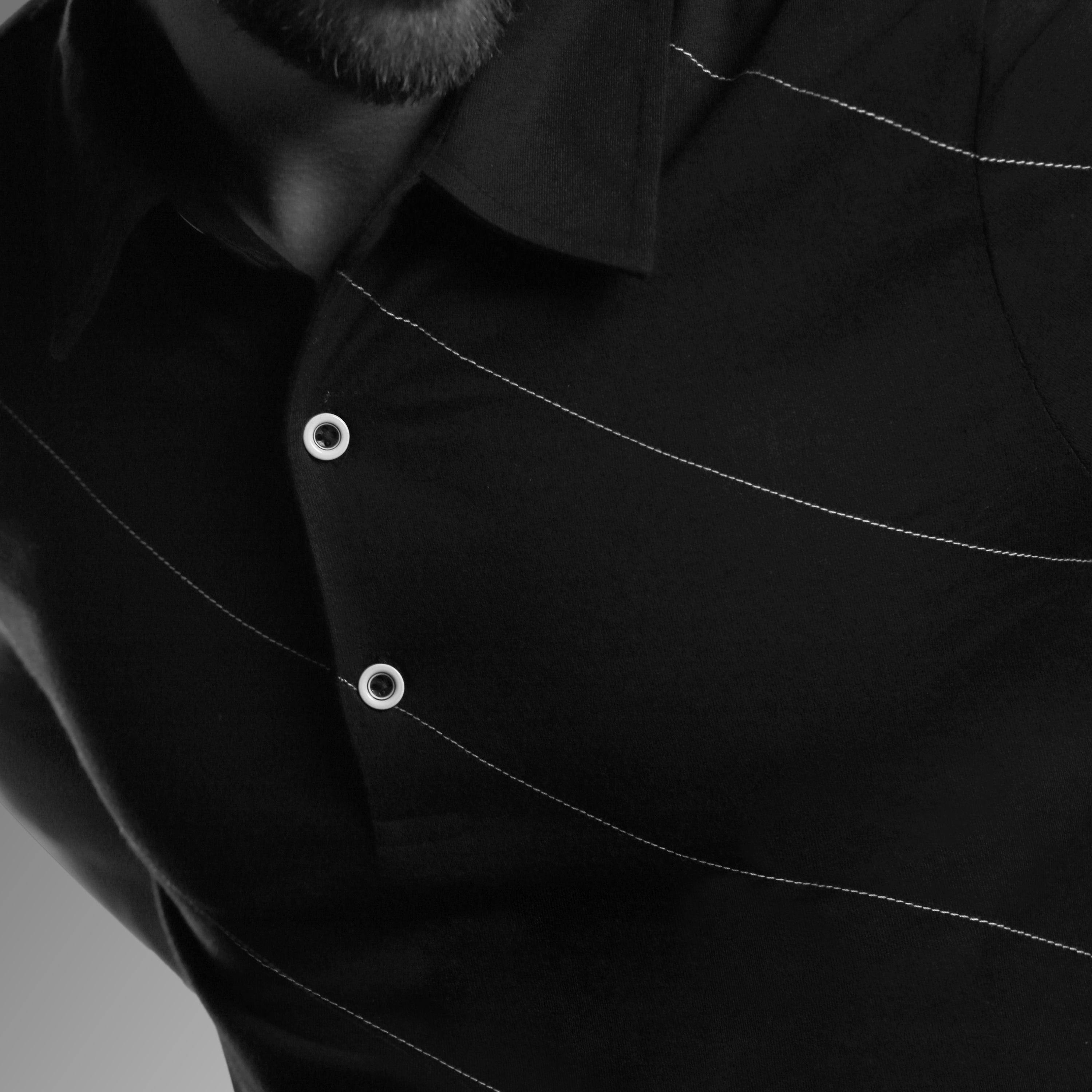 MINIMALIST PINNACLE POLO WITH SUBTLE STITCHED LINES