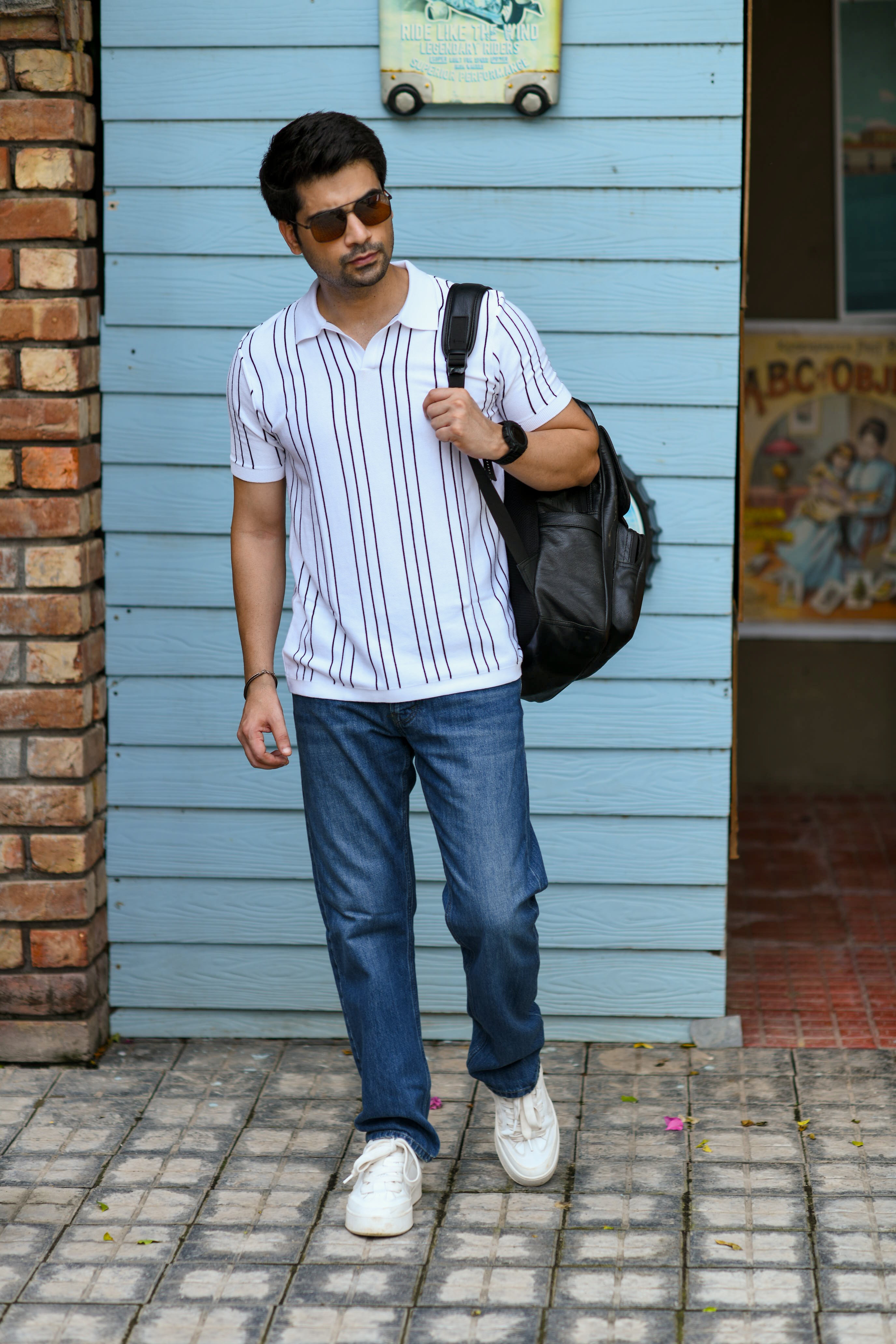 VERTICAL STRIPED PINNACLE POLO (Copy)