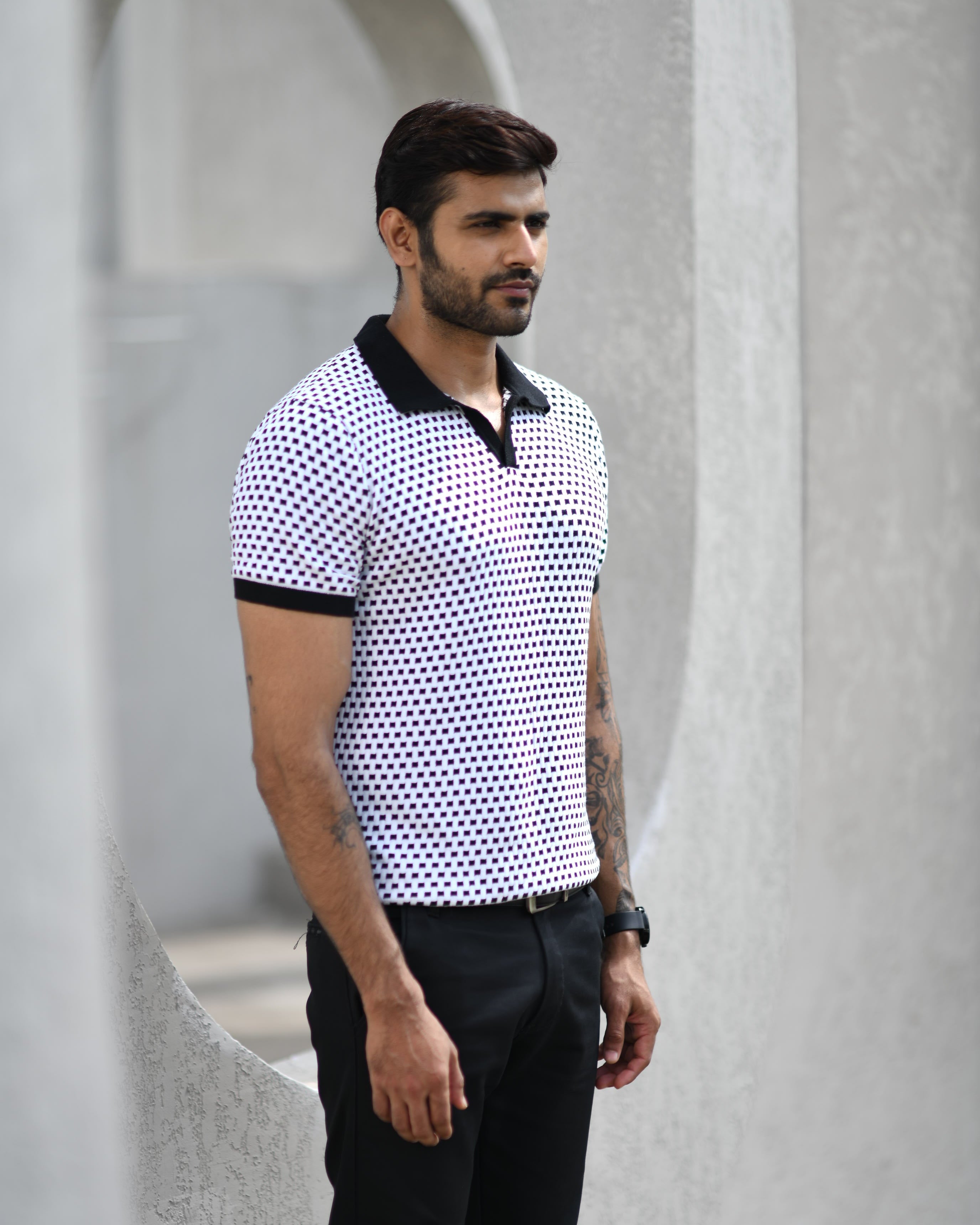 DOTTED PINNACLE POLO