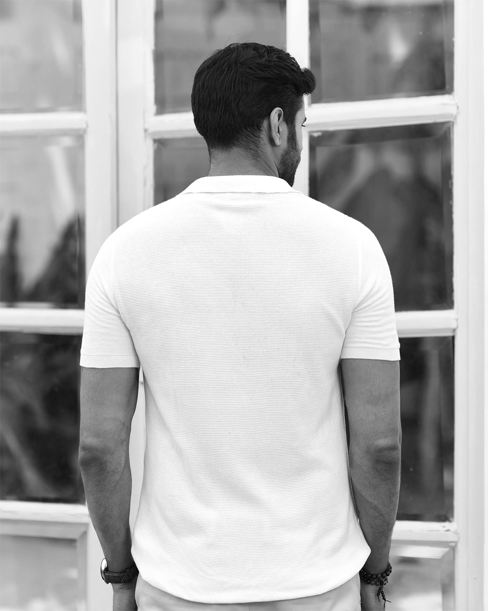 MINIMALIST, TEXTURED GOLF SHIRT