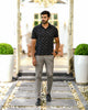 GEOMETRIC PATTERNED PINNACLE POLO