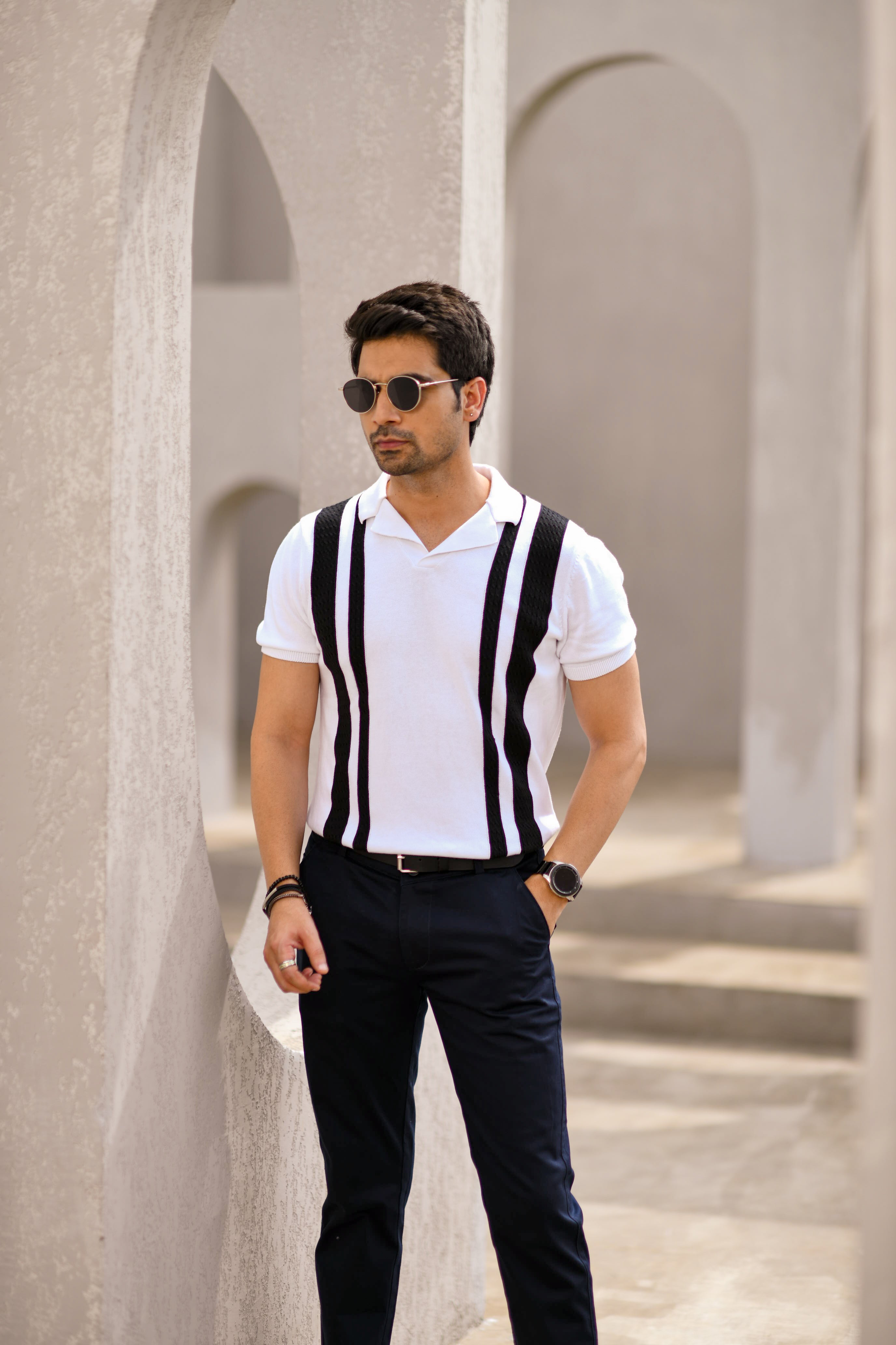 RETRO CONTRAST STRIPE PINNACLE POLO (Copy)