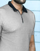 GEOMETRIC KNIT PINNACLE POLO