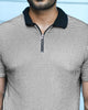 GEOMETRIC KNIT PINNACLE POLO