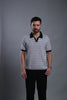 DOTTED FLAT-KNIT POLO T-SHIRT