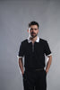 CONTRAST ZIPPER PERFORMANCE SHORT-SLEEVE POLO T-SHIRT