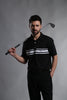 CLASSIC BLACK STRIPES PERFORMANCE POLO T-SHIRT