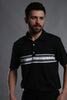 CLASSIC BLACK STRIPES PERFORMANCE POLO T-SHIRT