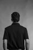 TEXTURED BLACK PERFORMANCE POLO T-SHIRT