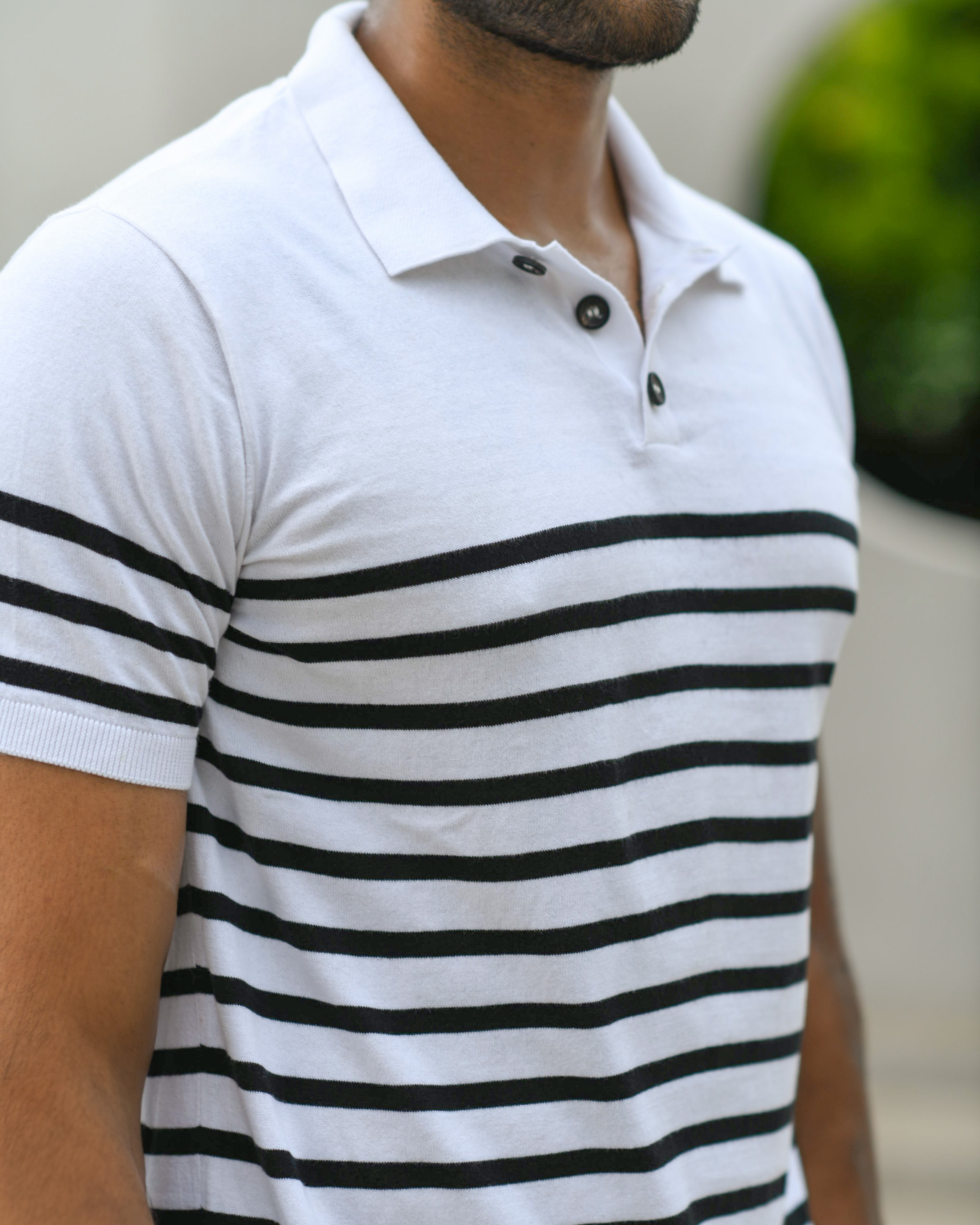STRIPED NAUTICAL-INSPIRED PINNACLE POLO