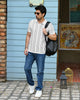 VERTICAL STRIPED PINNACLE POLO