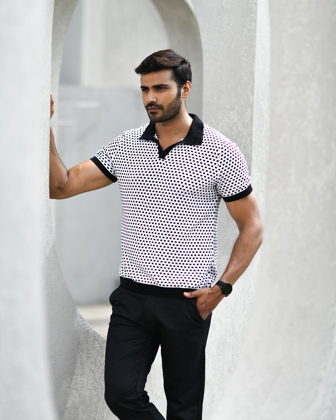 DOTTED PINNACLE POLO