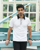 BUTTONED WHITE PINNACLE POLO