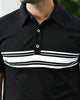 CLASSIC BLACK PINNACLE POLO WITH STRIPES